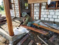 Tumpukan Material Digunakan Sebaik Mungkin di Lokasi TMMD