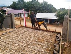 Pembuatan Pondasi Teras Gereja Terus Dilanjut Oleh Satgas TMMD 111 Kodim 1202/Singkawang