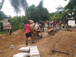 Satgas TMMD Bersama Warga Gotong-Royong Sukseskan TMMD Ke-111 Kodim 1202/Skw