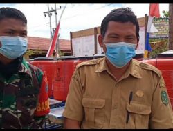 Terlihat Kekompakan Anggota Satgas TMMD Ke 111 Kodim 1202/Skw Dengan Aparat Desa.