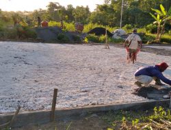 Pengecoran Lantai Lapangan Voli TMMD Kodim Sarmi