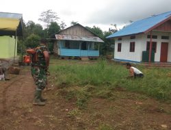 Satgas TMMD Kodim Sarmi dan Warga Rutin Laksanakan Pembersihan Lingkungan