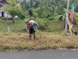 Satgas TMMD Kodim Sarmi Laksanakan Pembersihan Sekitaran Kampung Dorba