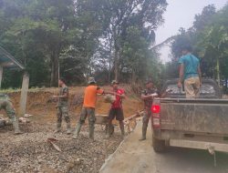 Satgas TMMD Regas Ke-111 Kodim 1202/Skw Selesaikan Pengangkutan Sisa Material.