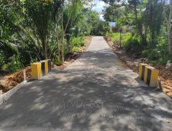 Pembangunan Jalan Rabat Beton Oleh Satgas TMMD Ke-111 Kodim 1202/Skw Sudah Bisa Dimanfaatkan