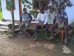 Komsos, Letda Sudarno dan Warga Kp. Dorba Rencanakan Pembersihan Sekitar Lokasi TMMD