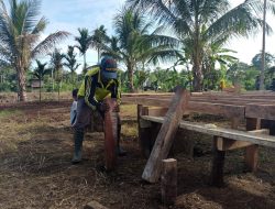 Persiapan Penutupan dan Peresmian TMMD Kodim Sarmi, Satgas dan Warga Lakukan Persiapan