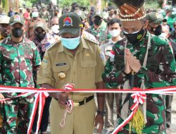 Pemotongan Pita dan Peresmian Gereja TMMD Kodim Sarmi