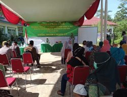 Ibu Persit Sosialisasi Stunting di Lokasi TMMD Ke-111 Kodim 1207/Pontianak