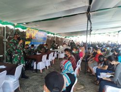 Kasdim 1207/Pontianak Turut Hadir Pantau Langsung Kegiatan Non Fisik TMMD Ke-111 Laksanakan Serbuan Vaksinasi