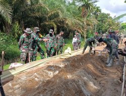 Dansatgas Dampingi Tim Wasev di Lokasi TMMD Ke-111 Kodim 1207/Pontianak