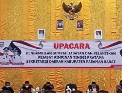 Hendra Putra Jabat Sekda Pasbar, Hamsuardi : Jalani Tugas Dengan Baik dan Konsisten