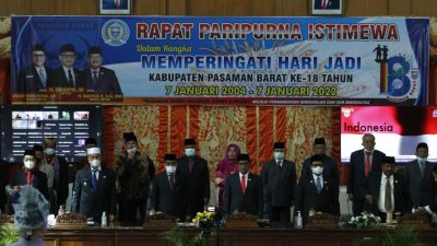 HUT Pasbar ke 18, Gubernur Tekankan Bergandengan Tangan Dalam Pembangunan