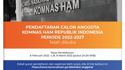 Komnas HAM Buka Pendaftaran Anggota Baru Periode 2022-2027, Simak Alurnya