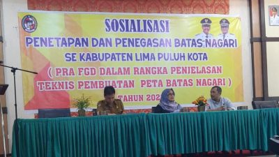 PSP2DK UNP Lakukan Pendampingan dalam Penetapan dan Penegasan Batas Desa/Nagari di Kabupaten Lima Puluh Kota