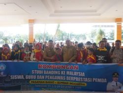 Tunaikan Janji, Bupati Hamsuardi Berangkatkan 58 Siswa Berprestasi Studi Banding Ke Malaysia
