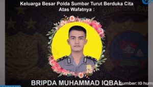 Tangis Haru Iringi Pemakaman Bripda Muhammad Iqbal, Korban Erupsi Gunung Marapi