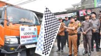 Pj. Walikota Melepas Pendistribusian Logistik Pemilu 2024