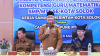 Wawako Hadiri Pelatihan Peningkatan Kompetensi Guru Matematika Kota Solok