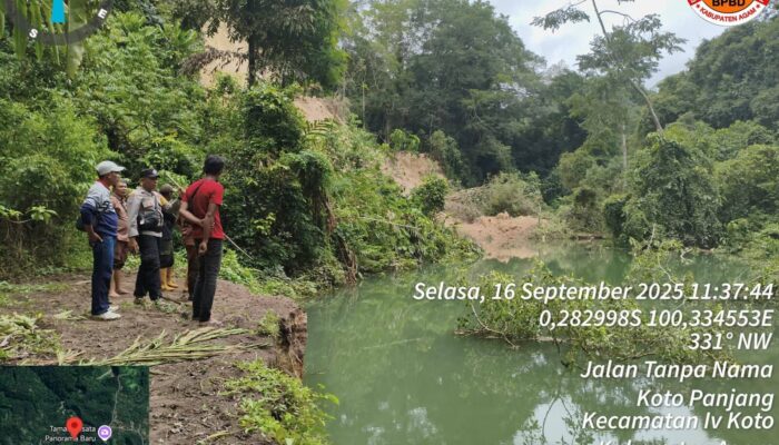 Longsor Timbun Sungai Ngarai Sianok, BPBD Agam Bertindak