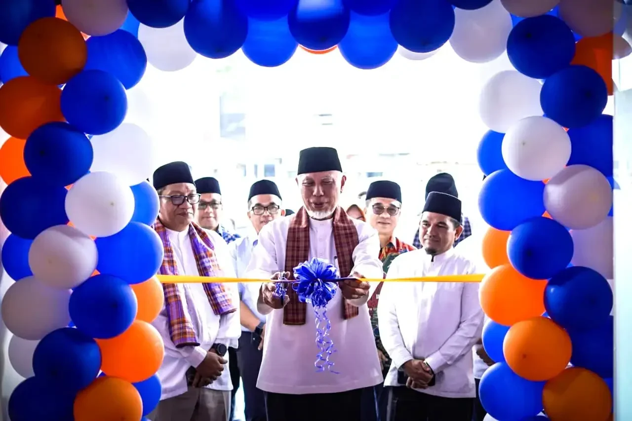 Kantor Fungsional Syariah Bank Nagari di Pekanbaru, Riau, pada Jumat, 12 September 2025.