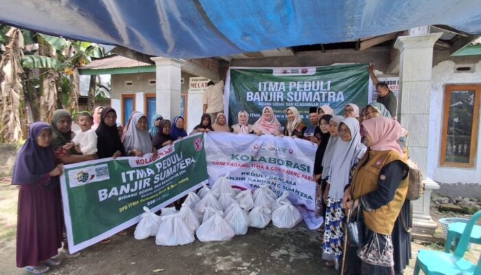 ITMA Gandeng GOW Padang Salurkan Bantuan Korban Banjir Bandang
