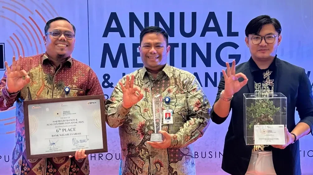 Bank Nagari Syariah kembali menorehkan prestasi membanggakan di tingkat nasional dengan meraih Hajj Banking Award 2025 dari Badan Pengelola Keuangan Haji (BPKH).