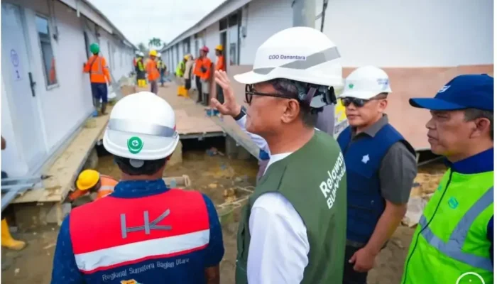 Jelang Kunjungan Presiden, COO Danantara Pastikan Kualitas Huntara Kuala Simpang