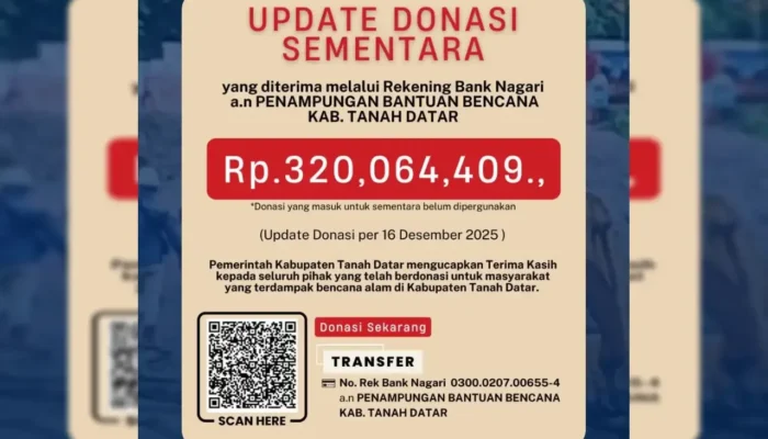 Update Donasi Tanah Datar: Terkumpul hingga Rp 320 juta