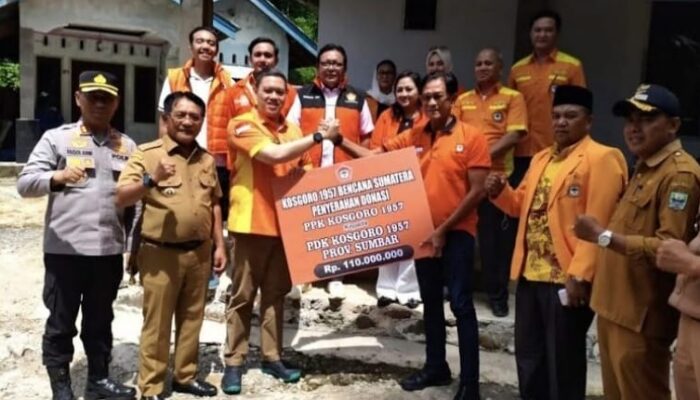 Kosgoro 1957 Gerak Cepat Salurkan Bantuan, Pulihkan Fasilitas Umum Sumbar