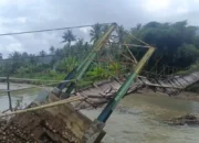 Rusak Akibat Bencana, Kodim 0306/50 Kota Bangun Kembali Jembatan Gantung di Sungai Rimbang