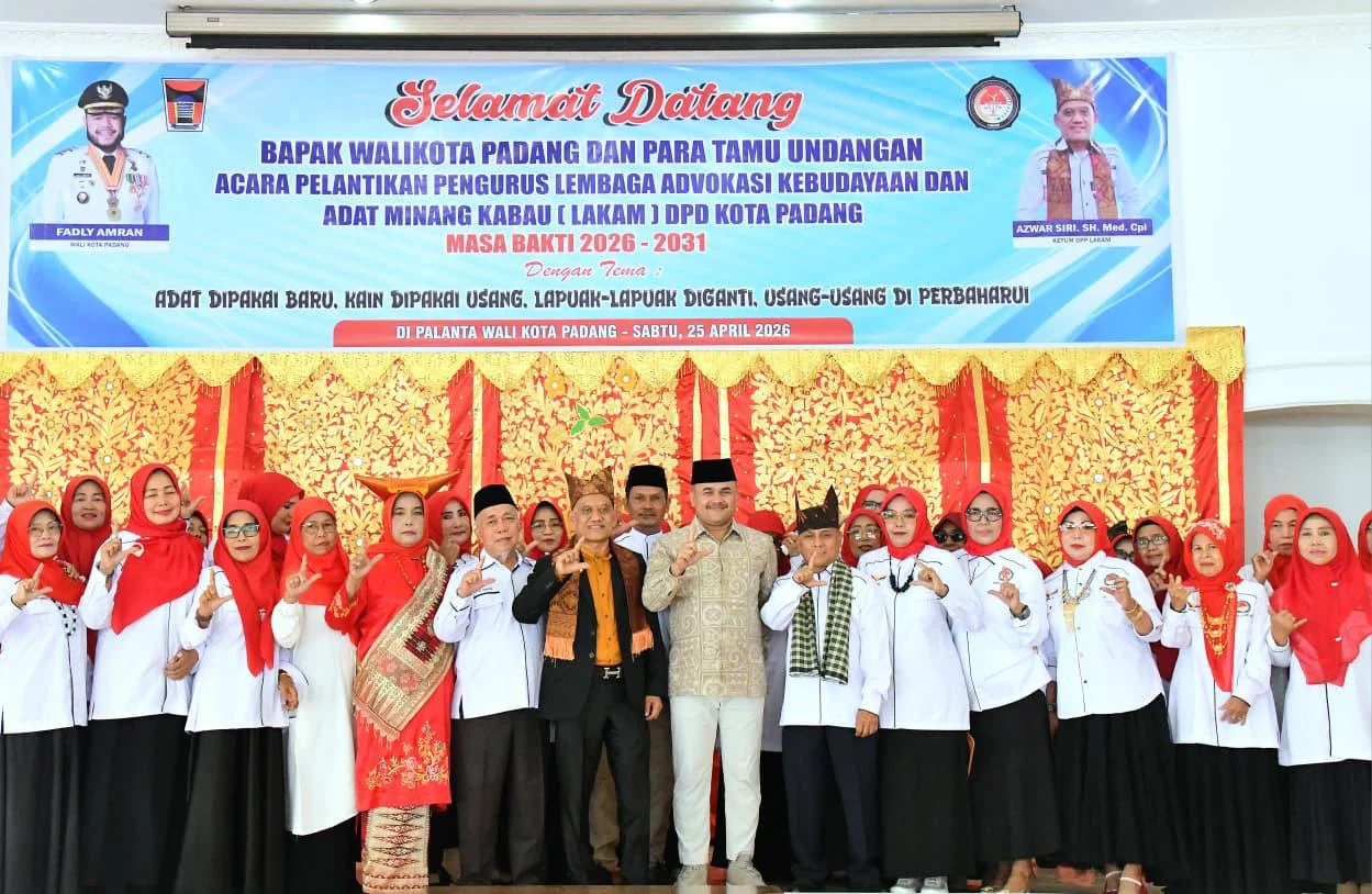 pengurus-lakam-padang-dilantik,-sekdako-padang-sebut-jadi-garda-terdepan-jaga-identitas-budaya-di-tengah-perkembangan-zaman