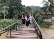 Wajah Dunia Pendidikan Di Selatan Limapuluh Kota, Pelajar Bertaruh Nyawa Akibat Jembatan Rusak