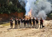 Polres Solsel Musnahkan Lokasi Tambang Emas Ilegal