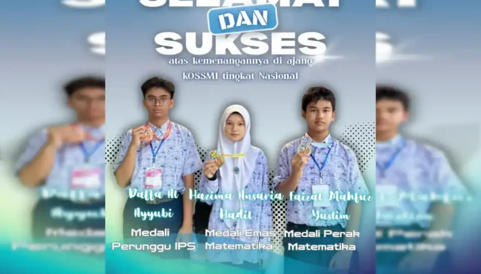 Tiga Siswa SMPN 1 Padang Raih Medali Nasional KOSSMI