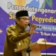Wakil Wali Kota Padang Maigus Nasir menyaksikan secara langsung penandatanganan kontrak paket kegiatan Sistem Penyediaan Air Minum (SPAM) di Padang, Selasa (23/6/2026).