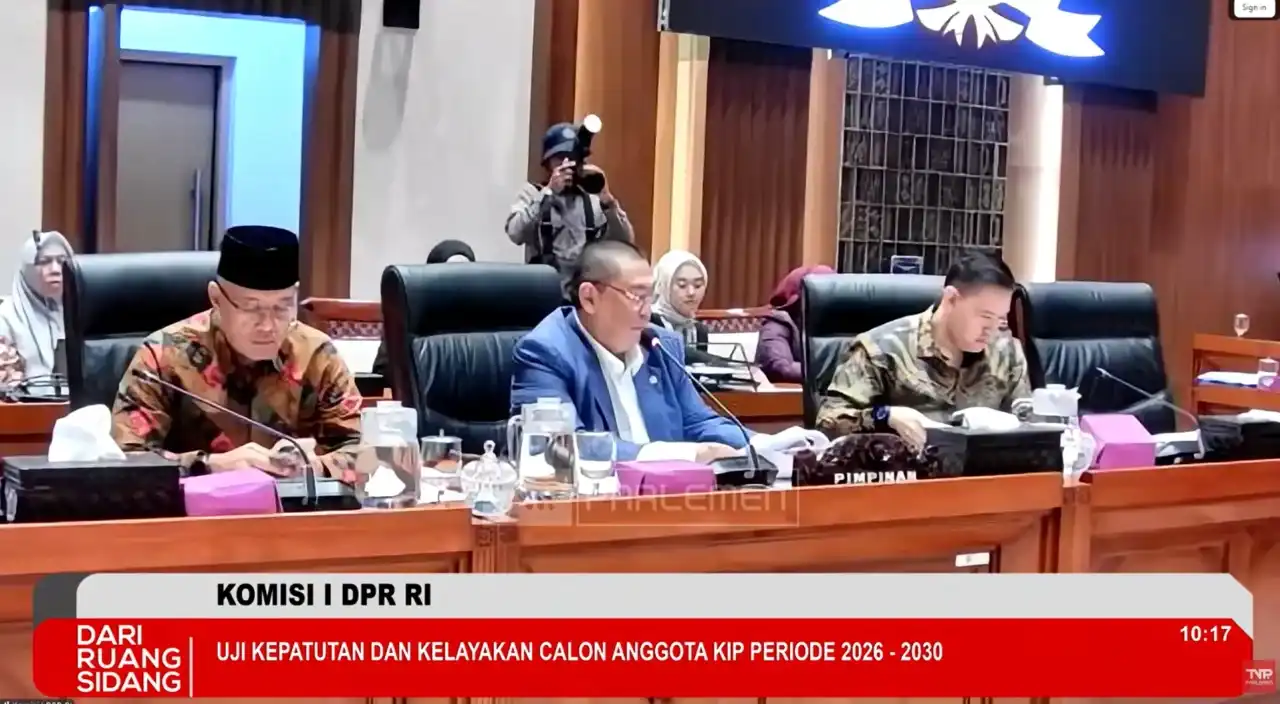Uji Kelayakan dan Kepatuan Calon Anggota Komisi Informasi Pusat periode 2026-2030 oleh Komisi I DPR RI di Senayan, Jakarta, Rabu (24/6/2026).