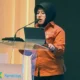 Kepala Badan Pusat Statistik (BPS) Amalia Adininggar Widyasanti saat memberikan sambutan dalam acara Sosialisasi Sensus Ekonomi (SE) 2026 di Kantor Kemenkes Jakarta, Kamis (11/6/2026). Foto : Istimewa