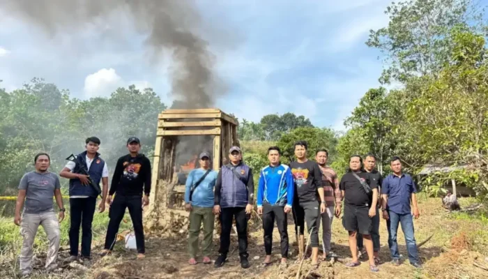 Polres Solok Kembali Tertibkan Aktivitas Tambang Emas Ilegal