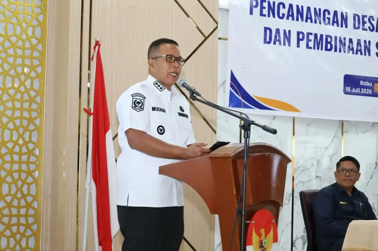 Wakil Wali Kota Pariaman, Mulyadi yang sekaligus membuka kegiatan Pembinaan Statistik Sektoral Tahun 2026. di Balairung Pendopo Walikota Pariaman, Rabu (15/7).