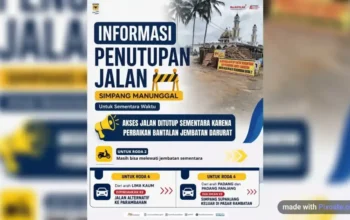 Jembatan Manunggal Lima Kaum Batasi Akses Kendaraan, Cek Jalur Alternatif Berikut