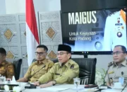 Rapat Evaluasi Bantuan Stimulan Rumah Rusak Pascabencana Hidrometeorologi bersama BNPB diikuti Wakil Wali Kota Padang, Maigus Nasir, secara virtual di Gedung Putih Kediaman Resmi Wali Kota Padang, Senin (6/7/2026). Foto : Istimewa