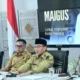 Rapat Evaluasi Bantuan Stimulan Rumah Rusak Pascabencana Hidrometeorologi bersama BNPB diikuti Wakil Wali Kota Padang, Maigus Nasir, secara virtual di Gedung Putih Kediaman Resmi Wali Kota Padang, Senin (6/7/2026). Foto : Istimewa
