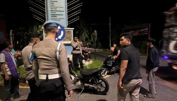 Polres Pariaman Bubarkan Aksi Balap Liar dan Sita Motor Knalpot Brong