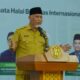 Gubernur Sumbar Mahyeldi saat memberikan arahan pengembangan ekonomi syariah dan pariwisata halal di pesantren.