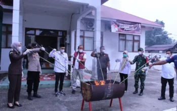Polres Limapuluh Kota Musnahkan Barang Bukti Narkotika dengan Kejari
