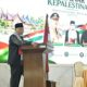 Gubernur Sumatera Barat Mahyeldi Ansharullah berbicara dalam Seminar Kepalestinaan di Istana Bung Hatta, Bukittinggi.